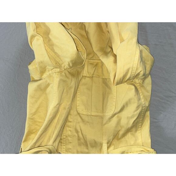 Ann Taylor Loft Lightweight Button Up Belted Jacket. Yellow, Women's MP NWT $110 - Picture 5 of 7